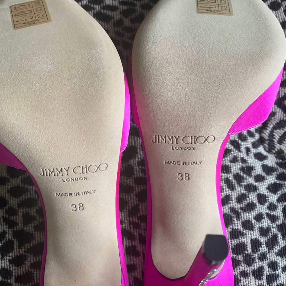 Jimmy Choo Saeda 100 fuscia heels 38 - Picture 10 of 11